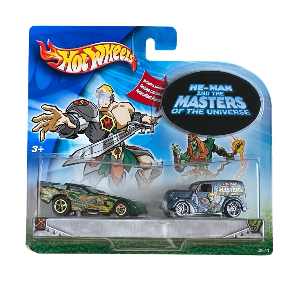 Hot Wheels He-Man Masters of the Universe Cars 2-Pack Mattel Sealed 2003 Vintage